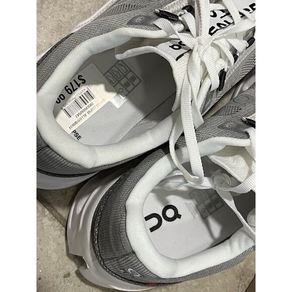 ON Cloud Men's Cloudeclipse White Alloy Gray Running Cloud Cushioned Sneakers 10 - Picture 6 of 8